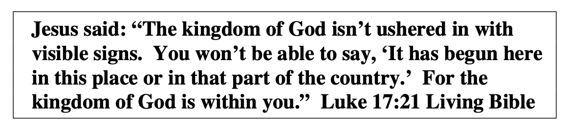 The Kingdom Of God Is Within You